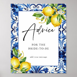 Mediterrane Zitronen Bridal Duschempfehlung Unters Poster