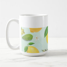Mediterrane Zitronen und Oliven Küche Kaffee Tasse