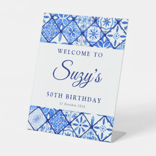 Mediterranean Bliss Birthday Sockelschild