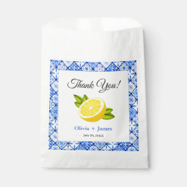 Mediterranean Blue Tile Lemon Vielen Dank für Ihre Geschenktütchen