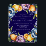 Mediterranean Citrus Bouquet Wedding Magnet<br><div class="desc">Fügen Sie Ihrem Hochzeitsquartier eine frische, romantische Touch mit diesem lebendigen, floralen Design aus Aquarell hinzu. Dieses elegante Bouquet mit handbemalten Zitronen, Orangen, Heidelbeeren und blühenden Blume in lila, rosa und blauen Farbtönen eignet sich ideal für Hochzeiten im Frühjahr oder im Sommer. Ideal für Einladungen, Dankeschön-Karten, Signage, oder maßgeschneiderte Hochzeitsgeschenke....</div>