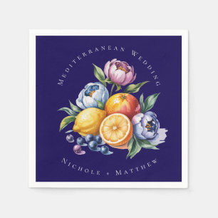 Mediterranean Citrus Bouquet Wedding Serviette