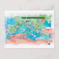 Mediterranean Cruvel Poster Spanien Italien