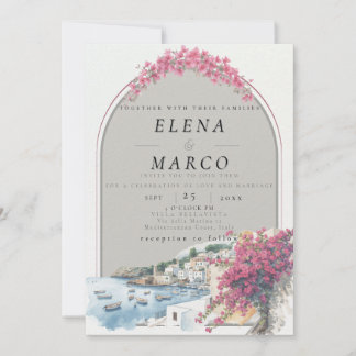 Mediterranean / European Destination Wedding  Einladung