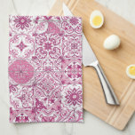 Mediterranean hues/ Azulejo tiles Geschirrtuch<br><div class="desc">A patchwork of hand‑painted azulejo‑inspired tiles</div>