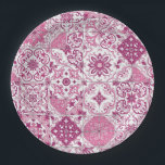 Mediterranean hues/ Azulejo tiles Pappteller<br><div class="desc">A patchwork of hand‑painted azulejo‑inspired tiles</div>