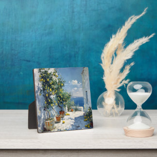 Mediterranean Impressionism with Lemons Fotoplatte