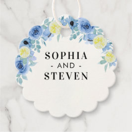 Mediterranean Lemon and Blue Wedding Geschenkanhänger