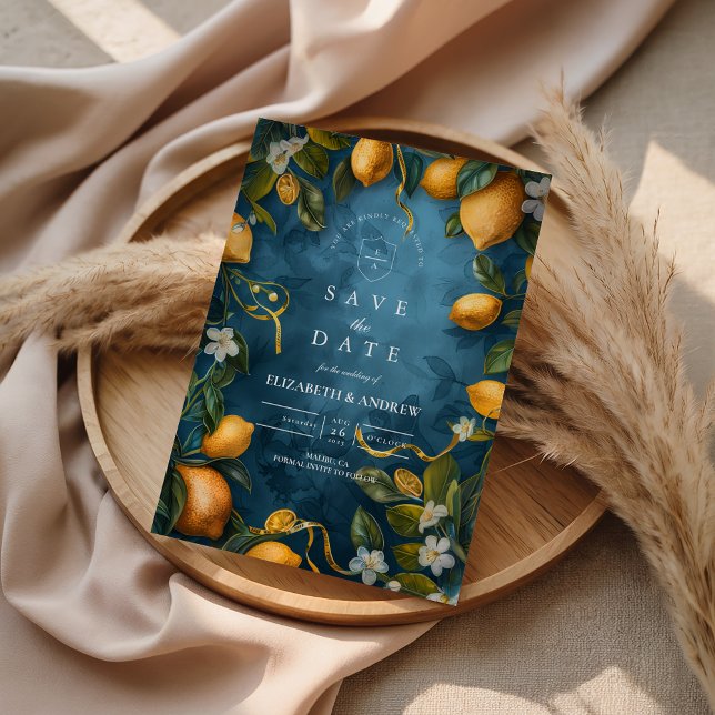 Mediterranean Lemon Bliss Wedding Save The Date (Von Creator hochgeladen)