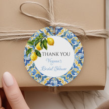 Mediterranean Lemon Brautparty Vielen Dank