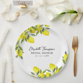 Mediterranean Lemon Bridal Shower Pappteller