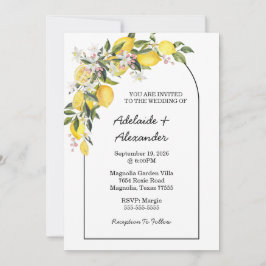 Mediterranean Lemon Citrus Wedding Collection Einladung