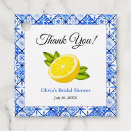 Mediterranean Lemon Danke Brautparty Geschenkanhänger