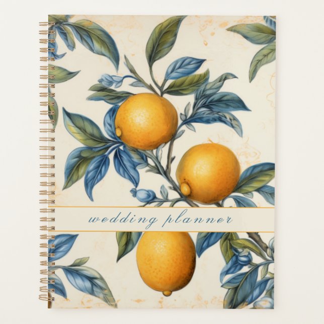 Mediterranean Lemon Grove Wedding Planer (Vorderseite)