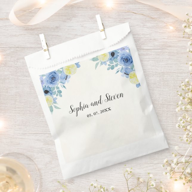 Mediterranean Lemon-Themed Wedding Geschenktütchen (Ausgeschnitten)