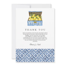 Mediterranean Lemon Tile Danke Karte