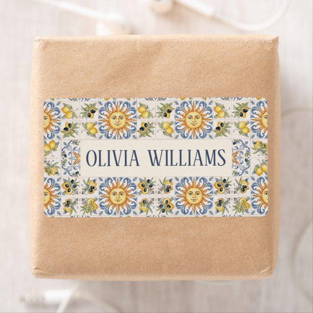 Mediterranean Lemon Tile Italian Coastal Design (Insitu)