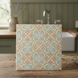 Mediterranean Pattern Pat#13 Terra Cotta ID1195 Fliese