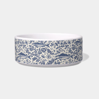 Mediterranean Sardine Chinoiserie Pet Bowl Napf