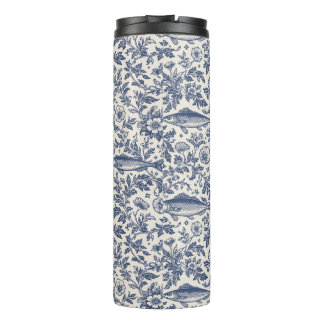 Mediterranean Sardine Chinoiserie Thermal Tumbler Thermosbecher