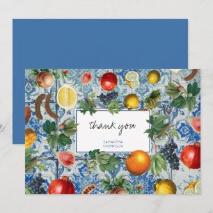 Mediterranean Summer Fruit Blue Mosaic Danke