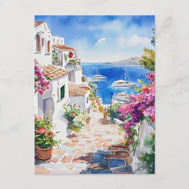 Mediterranean Summer Postkarte (Vorderseite)