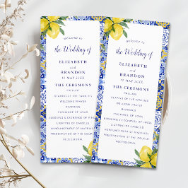 Mediterranean Tile Wedding with Lemons Programm