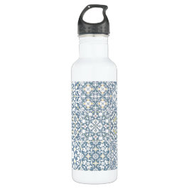 Mediterranean Tiles, Moroccan, Majolica, Azulejo Edelstahlflasche