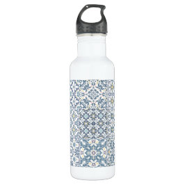 Mediterranean Tiles, Moroccan, Majolica, Azulejo Edelstahlflasche