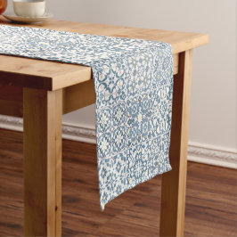 Mediterranean Tiles, Moroccan, Majolica, Azulejo Kurzer Tischläufer