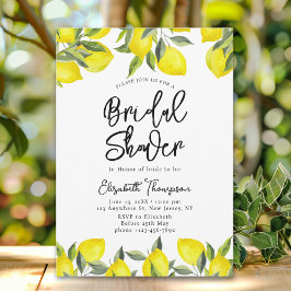 Mediterranean Yellow Lemon Bridal shower Einladung