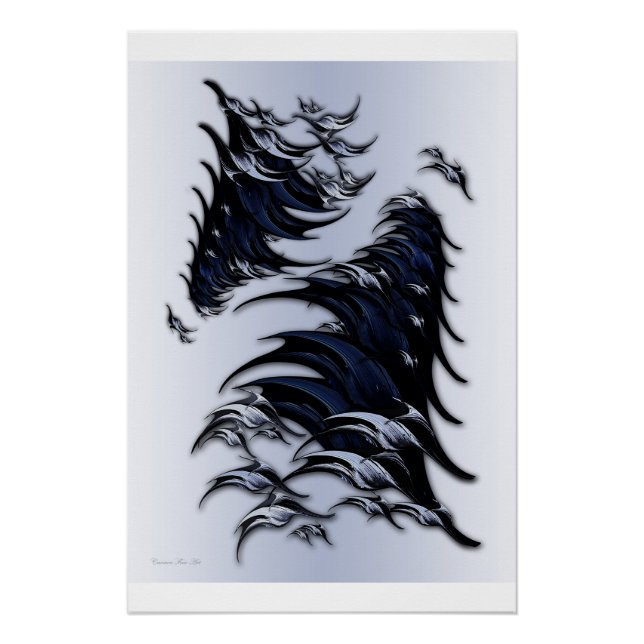 "Méditerranée abstraction" Poster brillant (Devant)