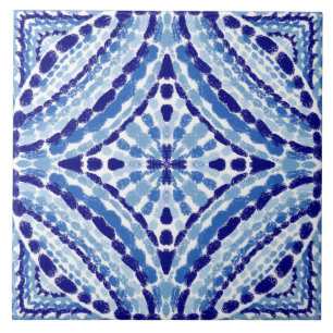 Mediterraner blauer Mosaikstil Fliese