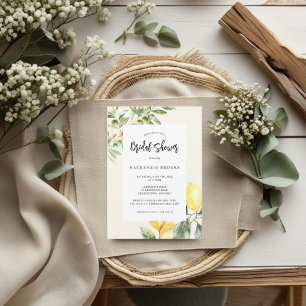 Mediterraner Garten Elegantes Brautparty Einladung