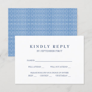 Mediterranes Blue Griry Key Wedding RSVP Italia Einladung