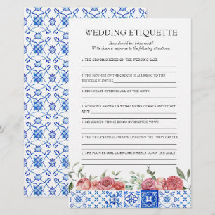 Mediterranes Blumenrosa Brautparty-Spiel Stati Briefpapier