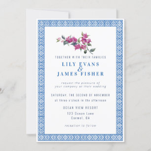 Mediterranes Bougainvillea Griechisch wichtigste E Einladung