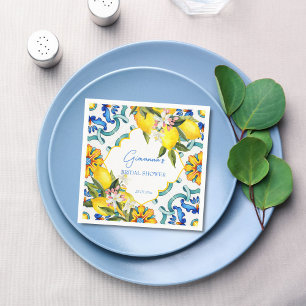 Mediterranes Brautparty Majolica Serviette