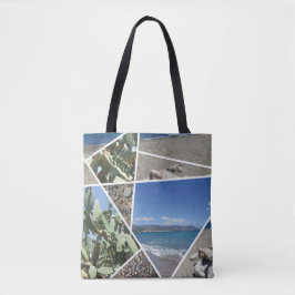 Mediterranes Collage Design Tasche