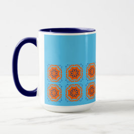 Mediterranes Inspiriertes Fliesendesign Stilvolle  Tasse