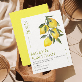 Mediterranes Italien Griechenland Lemon Vibrant We Einladung