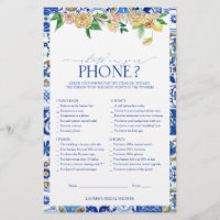 Mediterranes Lemon Brautparty Phone Game