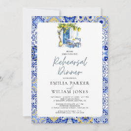 Mediterranes Lemon Hochzeitsessen Probe Einladung