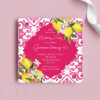Mediterranes Majolica magenta fliest Zitrone Party