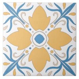 Mediterranes Orange Blue Pink Floral andalousie Fliese