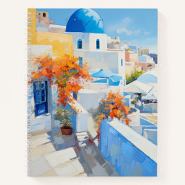 Mediterranes Spiral-Notebook im Stile der Küste Notizbuch