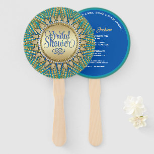 Mediterranes Sun Gold Glitzer Brautparty Fächer