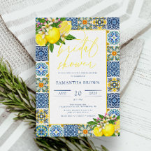 Mediterranes Tile & Lemons Chic Brautparty
