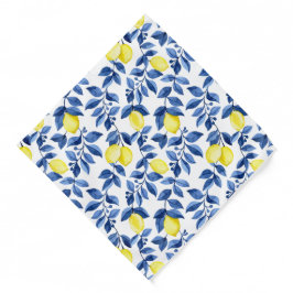 Mediterrenean Citrus Lemon pattern Halstuch