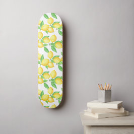 Mediterrenean Citrus Lemon pattern Skateboard